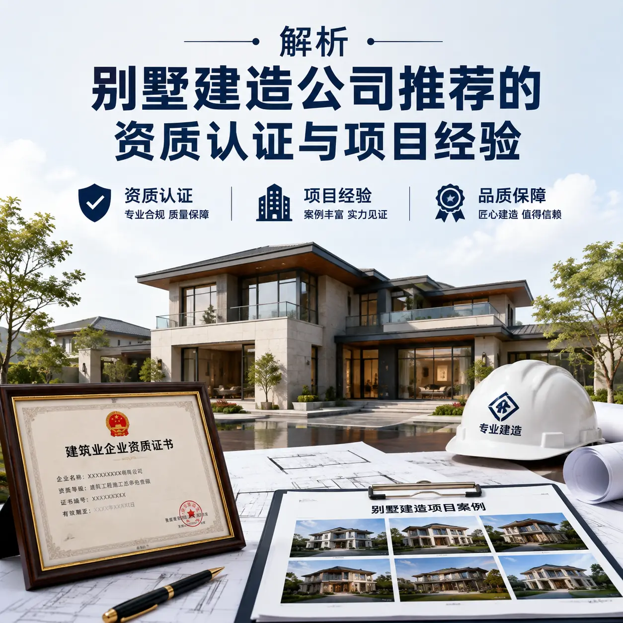 解析 白云 别墅建造公司推荐的资质认证与项目经验