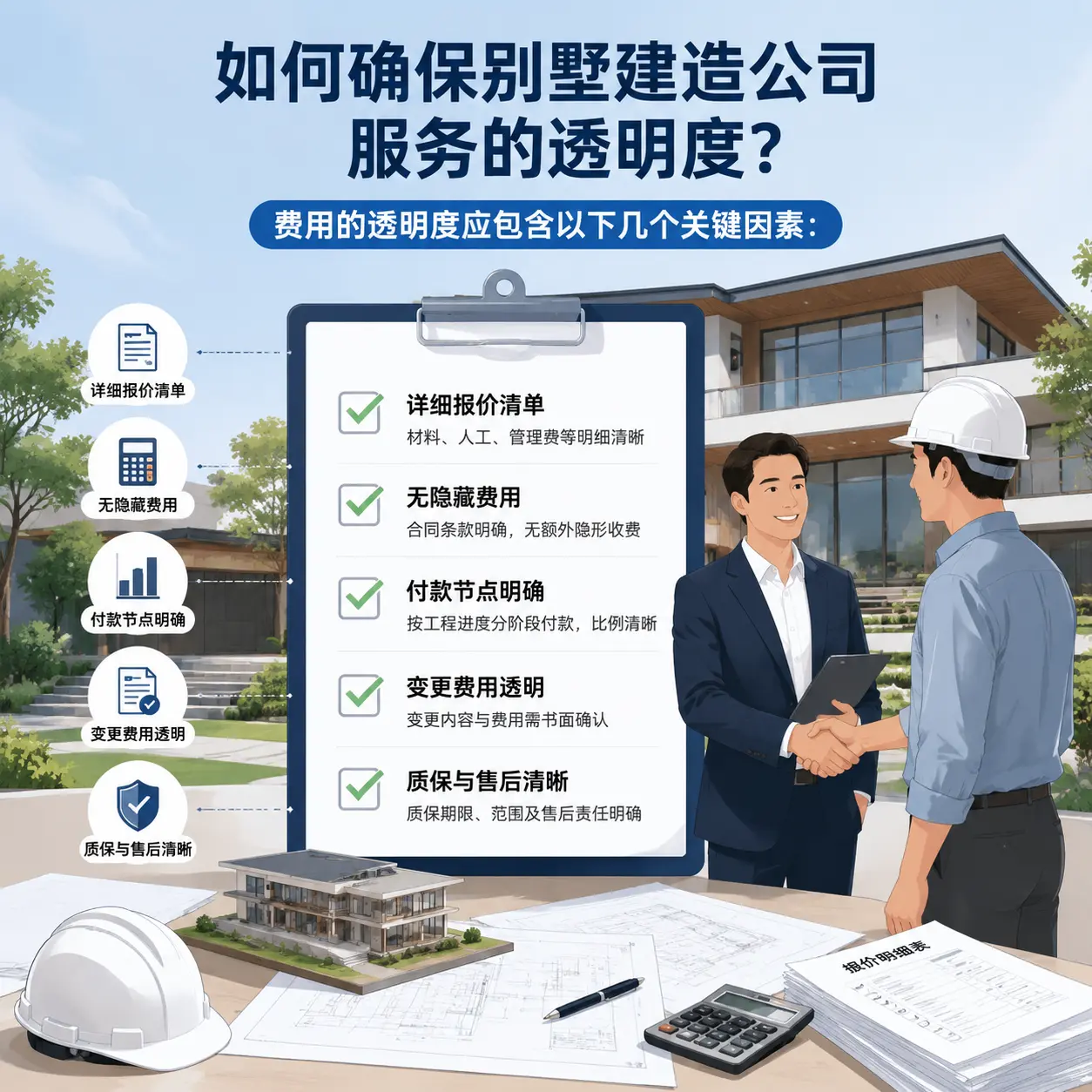 在 白云 如何确保别墅建造公司服务的透明度？
