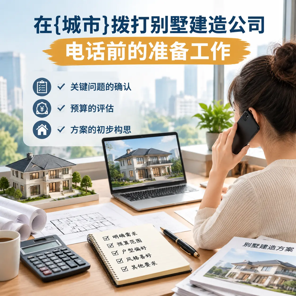 在白云拨打别墅建造公司电话前的准备工作