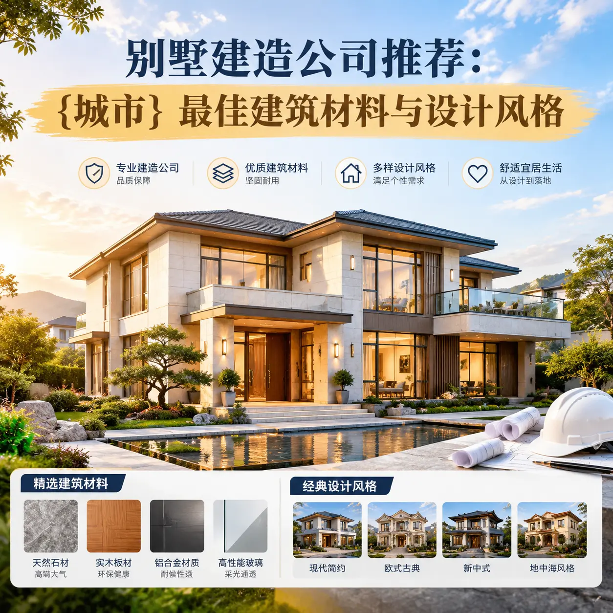别墅建造公司推荐： 白云 最佳建筑材料与设计风格
