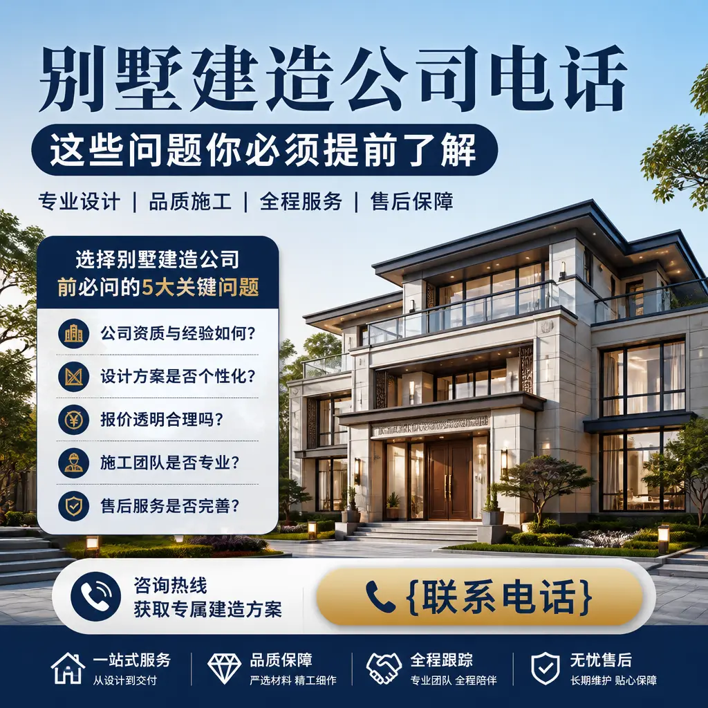 白云别墅建造公司电话，这些问题你必须提前了解
